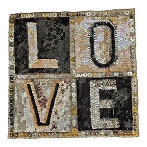 Large Love Sequin Patch